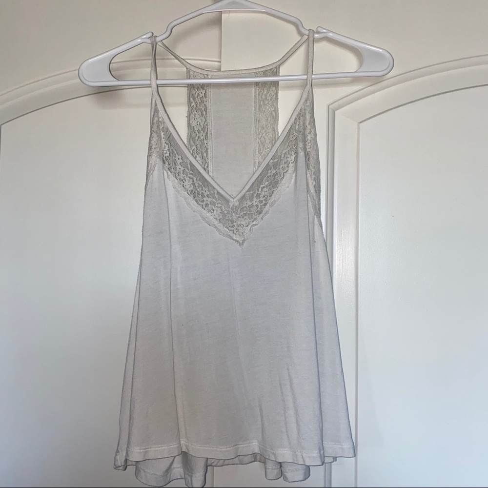 White Lacey top